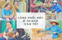 Làng chổi đót duy nhất giữa lòng TP.HCM vào vụ Tết