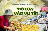 Làng nghề mứt gừng nức tiếng Quảng Ngãi đỏ lửa vào vụ tết