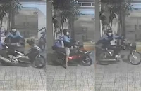 Clip ghi cảnh kẻ trộm dùng khò lửa bẻ khoá cổng, lấy cùng lúc 3 xe máy 
