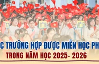 Infographic: Các trường hợp được miễn học phí trong năm học 2025-2026