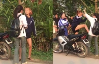 Hai nữ sinh đánh nhau trong trường học, ra về lại gọi người đánh tiếp
