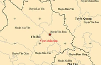 Hai trận động đất ở Yên Bái trong 10 ngày