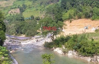 Sập cầu khi đang thi công ở Hà Giang 