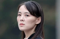 Bà Kim Yo-jong, em gái nhà lãnh đạo Triều Tiên Kim Jong-un, tham dự lễ đặt vòng hoa tại Lăng Chủ tịch Hồ Chí Minh, Hà Nội, Việt Nam, ngày 2-3-2019.