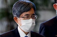 Bộ trưởng Nội vụ Nhật Minoru Terada đến dinh Thủ tướng Fumio Kishida ở thủ đô Tokyo, ngày 10-8.