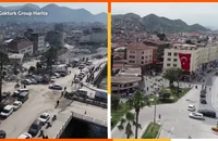 Khung cảnh tỉnh Hatay ở Thổ Nhĩ Kỳ trước và sau khi xảy ra trận động đất hôm 6-2.