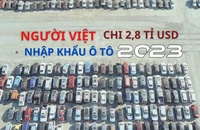 Người Việt chi hơn 2,8 tỉ USD nhập khẩu ô tô trong năm 2023