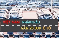 Việt Nam nhập khẩu gần 26.000 ô tô, giá từ 489 triệu đồng/chiếc 