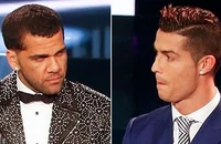 Ronaldo xô xát với Alves tại lễ trao giải quả bóng vàng