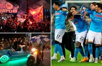 Pháo hoa thắp sáng trời đêm mừng Napoli vô địch Serie A sau 33 năm 