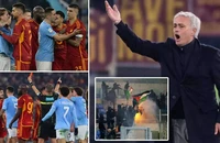 Jose Mourinho và 3 cầu thủ bị đuổi trong trận Derby della Capitale
