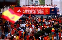 ‘Biển người’ trong buổi lễ đặc biệt ăn mừng chức vô địch Euro 2024 của Tây Ban Nha