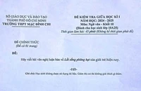 Đề Văn lớp 10 gây chú ý khi đề cập đến lối sống phông bạt