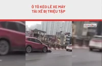 Tài xế ô tô đẩy xe máy ở Hà Nội có thể bị xử phạt ra sao?