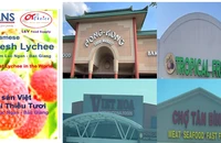 Vải tươi Việt Nam được bán tại các chợ Châu Á lớn TP Houston. ẢNH: Bộ Công Thương 