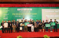Sản phẩm làm từ xơ mướp đạt giải nhất cuộc thi Dự án khởi nghiệp Xanh 