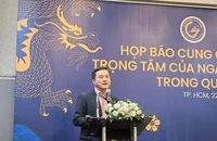 Lãnh đạo Sở Công thương TP.HCM chia sẻ thông tin tại buổi họp báo. ẢNH: TÚ UYÊN