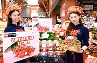 Vải thiều Việt Nam quảng bá tại Thái Lan. Ảnh: T.TÂN