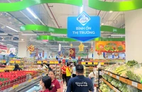 Khu vực hàng bình ổn thị trường siêu thị Co.opmart Phạm Thế Hiển, quận 8. 