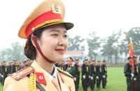 Học viên Nguyễn Thị Ngọc Anh, 21 tuổi, đến từ Học viện An ninh (T01), được giao đảm nhiệm vị trí Khối trưởng Khối nữ CSGT