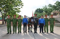 Cảnh sát cơ động kỵ binh đã sẵn sàng cho cuộc diễu binh, diễu hành 