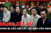 Đang xét xử nhóm bị cáo hút cát lậu trên biển Cồn Ngựa