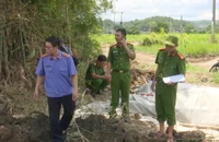 Sập mái taluy công trình khu tái định cư, 1 người tử nạn