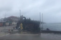 Đặc khu Lý Sơn bắt đầu có mưa to, gió giật mạnh 