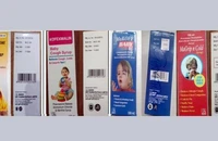 4 loại siro ho của công ty Maiden Pharmaceuticals vừa bị WHO cảnh báo. Ảnh: INTERNET