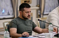 Tổng thống Ukraine - ông Volodymyr Zelensky ở thủ đô Kiev (Ukraine) ngày 8-9. Ảnh: REUTERS