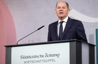 Thủ tướng Đức Olaf Scholz phát biểu tại một hội nghị kinh tế ở thủ đô Berlin ngày 22-11. Ảnh: GETTY IMAGES
