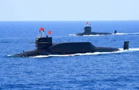 Tàu ngầm tên lửa đạn đạo hạt nhân Type 094 của Hải quân Trung Quốc. Ảnh: REUTERS
