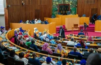 Vụ ẩu đả tại quốc hội Senegal ngày 2-11. Ảnh: AL JAZEERA