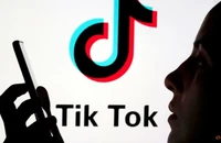 Logo của mạng xã hội video Tiktok. Ảnh: REUTERS