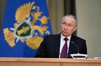 Tổng thống Nga Vladimir Putin tham dự một cuộc họp tại thủ đô Moscow (Nga) ngày 15-3. Ảnh: SPUTNIK