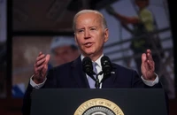 Tổng thống Mỹ Joe Biden phát biểu tại một hội nghị ở khách sạn Washington Hilton, thủ đô Washington D.C (Mỹ) ngày 25-4. Ảnh: REUTERS 