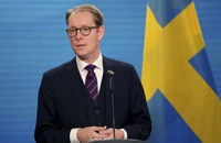 Ngoại trưởng Thụy Điển - ông Tobias Billstrom. Ảnh: AP