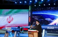 Tổng thống Iran - ông Ebrahim Raisi tại buổi lễ ra mắt tên lửa Fattah ngày 6-6 ở thủ đô Tehran (Iran). Ảnh: IRNA
