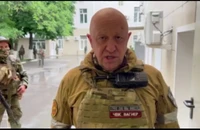 Trùm Wagner - ông Yevgeny Prigozhin tuyên bố kiểm soát toàn bộ cơ sở quân sự TP Rostov (Nga) ngày 24-6. Ảnh: TELEGRAM
