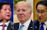 (Từ trái) Tổng thống Philippines Ferdinand Marcos, Tổng thống Mỹ Joe Biden và Thủ tướng Nhật Fumio Kishida. Ảnh: GMA