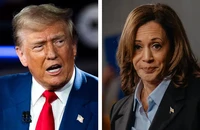 Cựu Tổng thống Mỹ Donald Trump và Phó Tổng thống Mỹ Kamala Harris. Ảnh: THE NEW YORK TIMES
