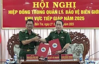 Bộ đội Biên phòng Bến Tre và Trà Vinh hiệp đồng bảo vệ biên giới khu vực tiếp giáp