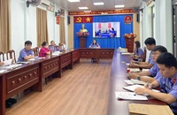 VKSND quận Bình Tân tổ chức phiên tòa rút kinh nghiệm trực tuyến theo cụm