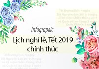 Lịch nghỉ lễ, Tết chính thức 2019