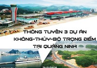 Thông tuyến 3 dự án không-thủy-bộ trọng điểm tại Quảng Ninh
