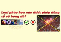 Loại pháo hoa nào được phép dùng cổ vũ bóng đá?