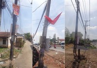 Nhiều trụ cáp sắp gãy!