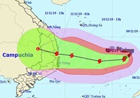 Bão số 6 cực mạnh hướng vào 7 tỉnh miền Trung
