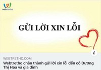 Webtretho và lời xin lỗi