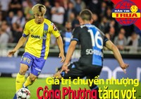 Giá chuyển nhượng Công Phượng tăng vọt; ĐKVĐ thua đau